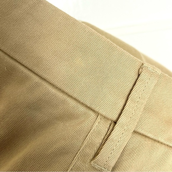 TOMMY HILFIGER Khaki Embroidered Crest Cotton Twill Pleated Chino Midi Skirt L - Picture 14 of 14